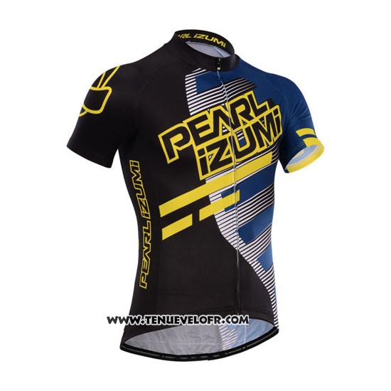 2014 Maillot Ciclismo Pearl Izumi Noir et Jaune Manches Courtes et Cuissard